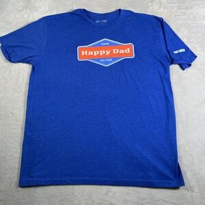 Happy Dad Full Send Shirt Mens 2XL Blue Hard Seltzer Graphic Tee‎ Printed USA